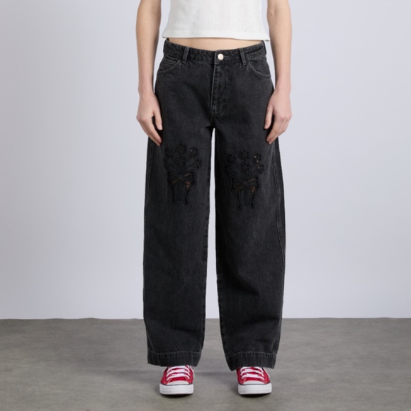 Damson madder drew cargo broderie jeans - Picture 1 of 10